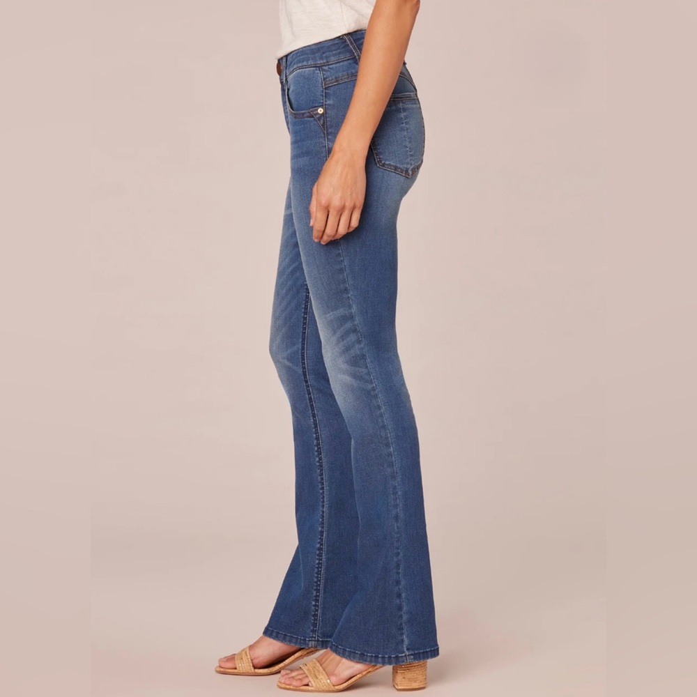 Democracy "Ab"solution® Artisanal Blue Denim Itty Bitty Bootcut Jeans Size 6 - Picture 3 of 7